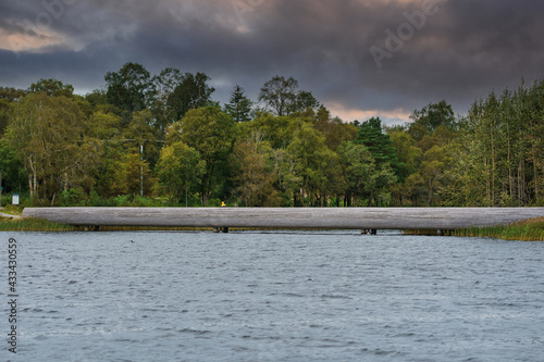 Fotografie Beautiful nature and hiking trips at Midgardsormen wooden bridge.
