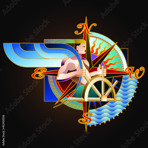Sports posters, banners or flyers, creative illustrations of athletes, weightlifters, martial artists, swimmers and others. Made with colorful abstract designs.