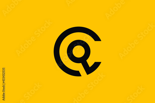 CQ logo letter design on luxury background. QC logo monogram initials letter concept. CQ icon logo design. QC elegant and Professional letter icon design on background. C Q QC QC