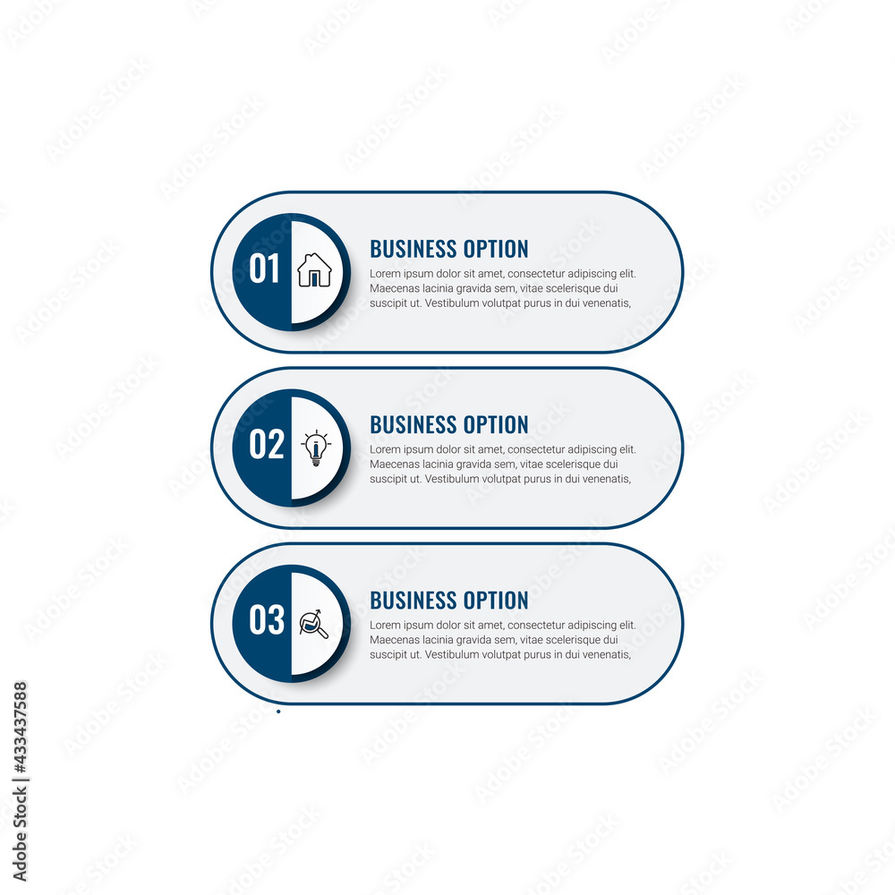 Obraz premium vector illustration Infographic design template with icons. can be used for workflow layout, diagram, annual report, web design. 