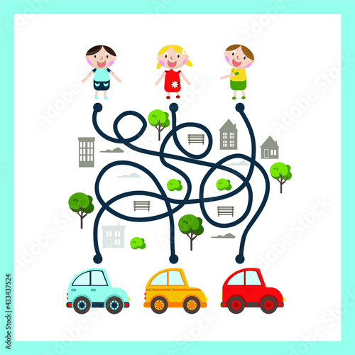 Maze games. Help get back to car. Find right way.