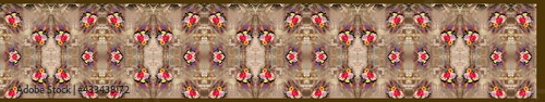 Digital textile saree design and colourfull background  © PRATIK