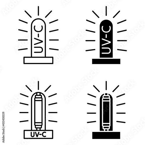 Bactericidal UV lamp. Medical antimicrobial device for home, clinic, hospital. Ultraviolet light disinfection lamp. Efficient light bulb. Ultraviolet germicidal irradiation. UV-C sterilizer photo