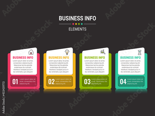 Business data visualization. timeline infographic icons designed for abstract background template. vector banner can be used for workflow layout, diagram,presentation, education or any number option. 