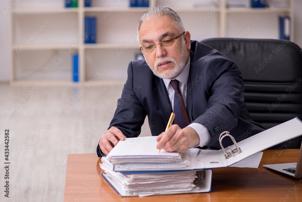 Old male employer and too much work in the office