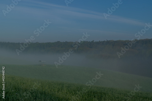 Fog landscape in holland