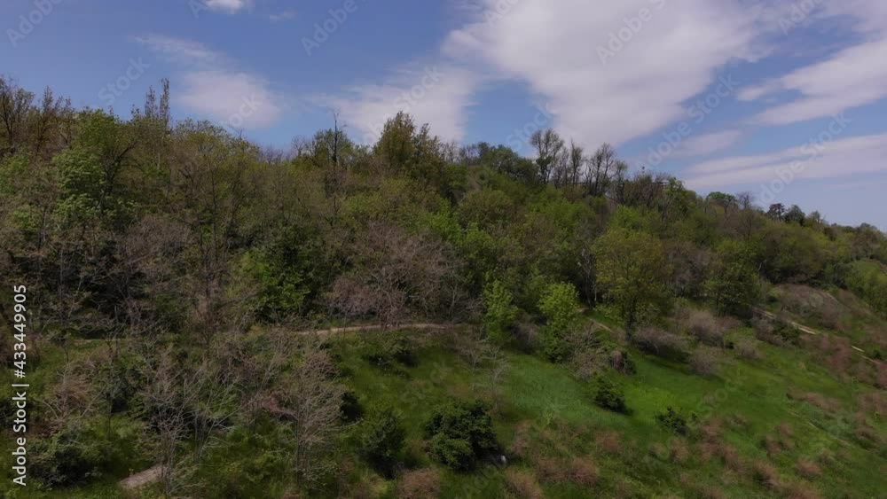 Park area near the sea in Odessa View from a drone Park area near the sea in Odessa View from a drone