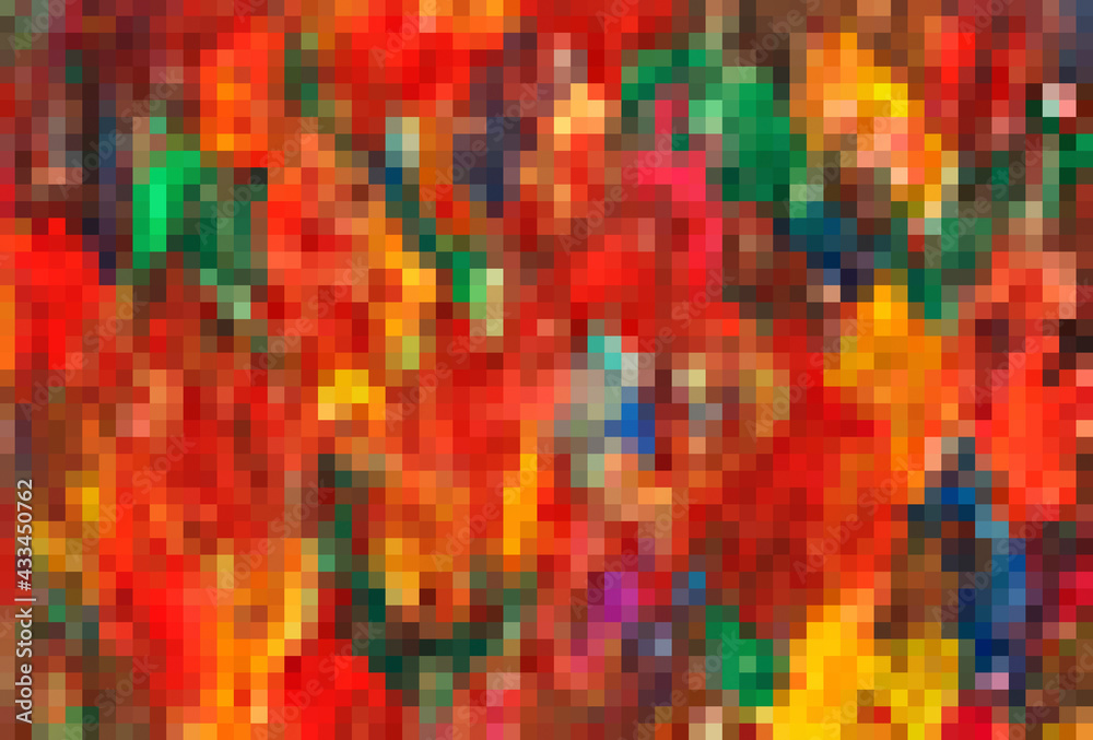 Fototapeta premium Bunter Farbhintergrund in Pixeldarstellung