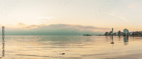 Panoramaansicht von Wasserburg am Bodensee