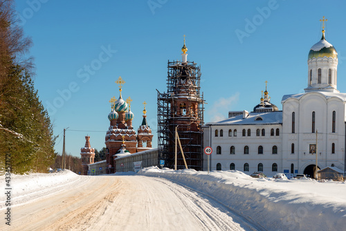 Nikolo-Solbinsky women's monastery, Pereslavsky district, Yaroslavl region on a sunny winter day. photo