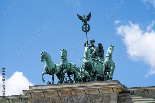 Quadriga statue on the Brandenburg Gate  Brandenburger Tor   Berlin