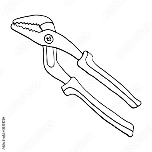 manual wrench. Vector illustration isolated on white background.