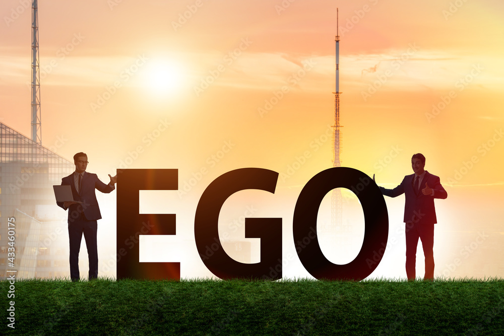 Concept of ego with businessman