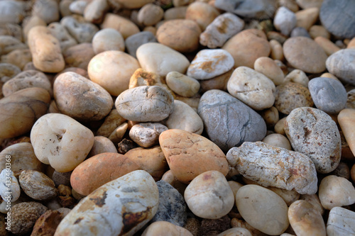 pebble stones with different size and color nature background