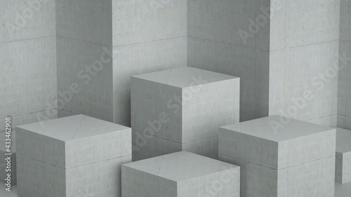 3d abstract building business design object