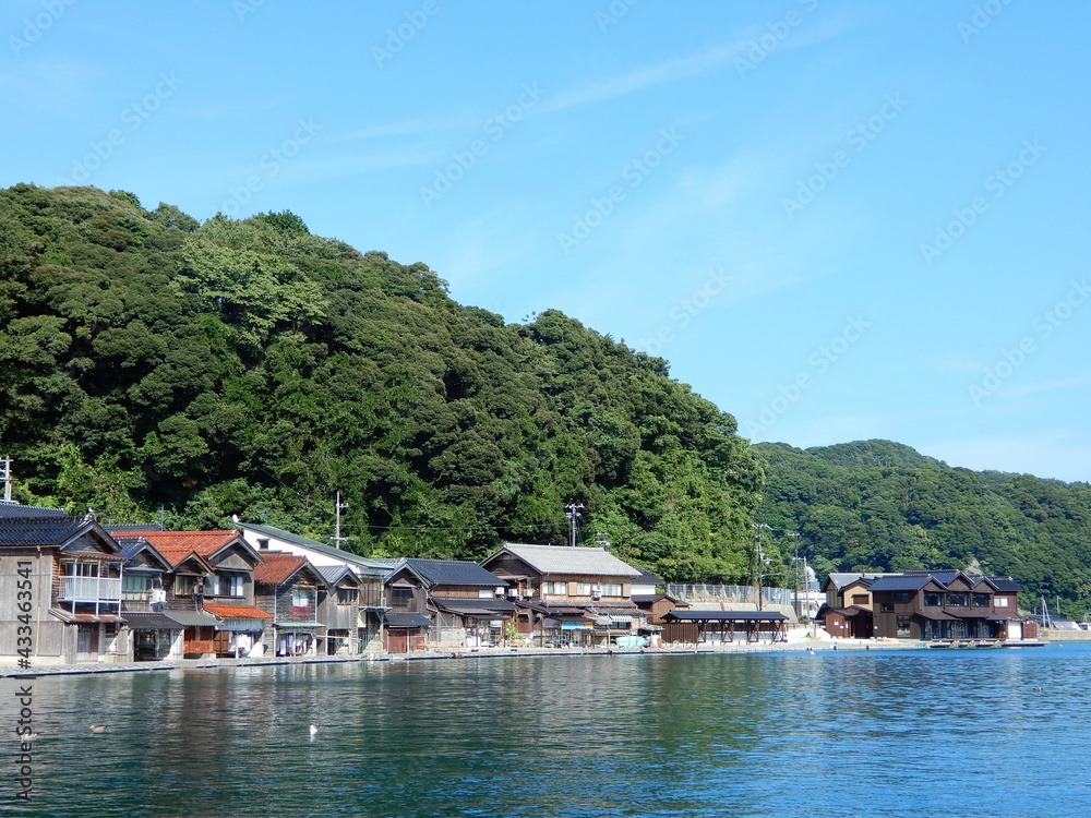 view of the fishing village of ine, kyoto, japan