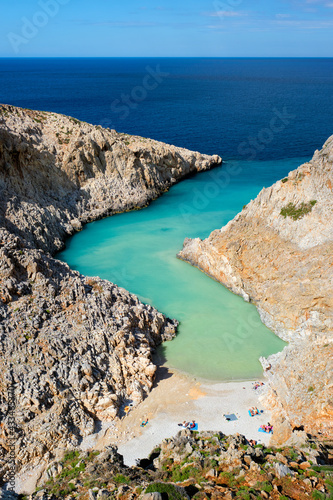 Seitan Limania beach on Crete, Greece