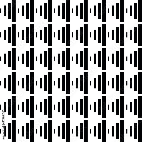 simple black seamless pattern, on a white background. Stripes that create the appearance of a triangles.