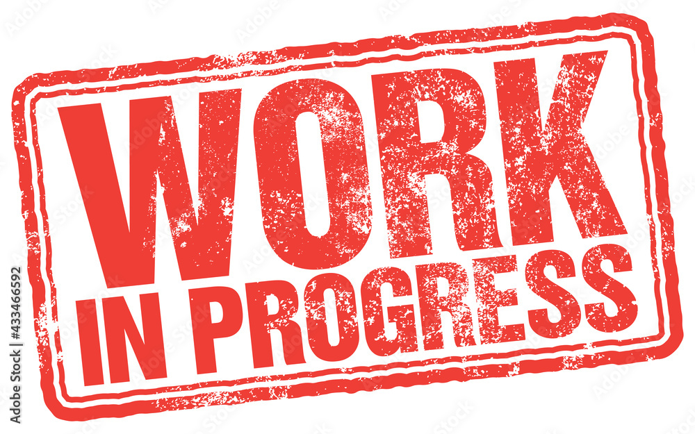 Work In Progress. Vector Red Rubber Stamp. Векторный объект Stock | Adobe  Stock