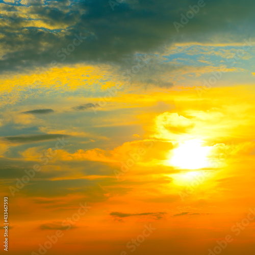Fototapeta Naklejka Na Ścianę i Meble -  Amazing summer sunrise background.