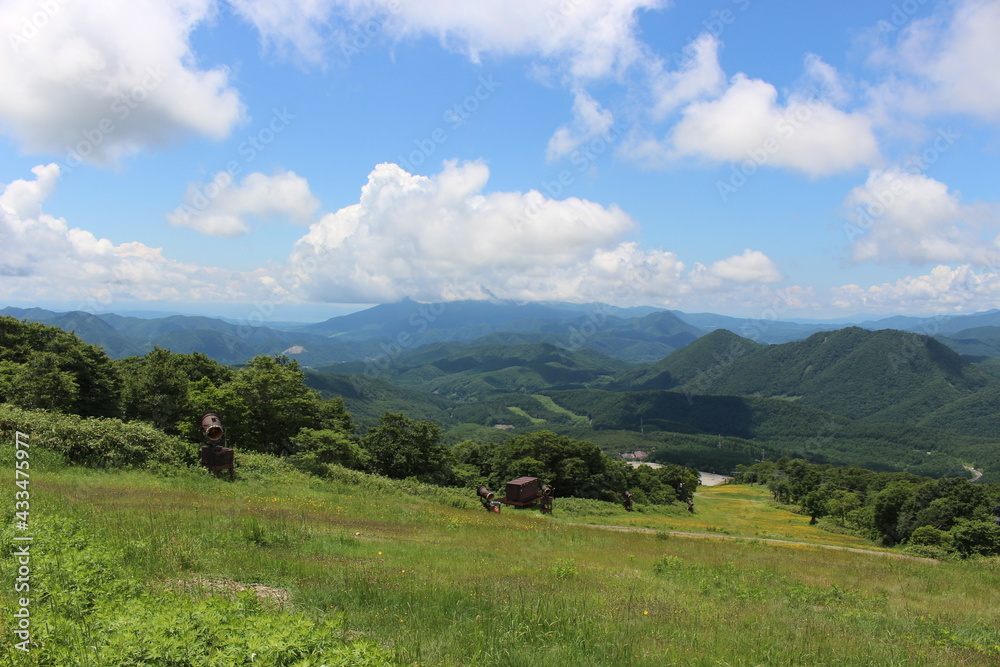 福島県の箕輪山から鬼面山への登山