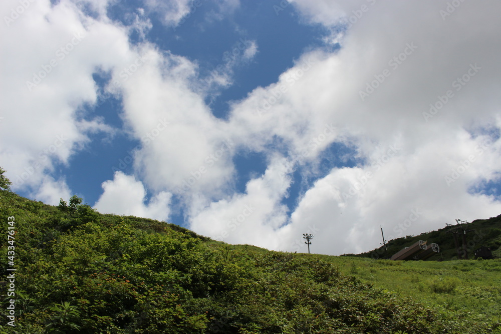 福島県の箕輪山から鬼面山への登山