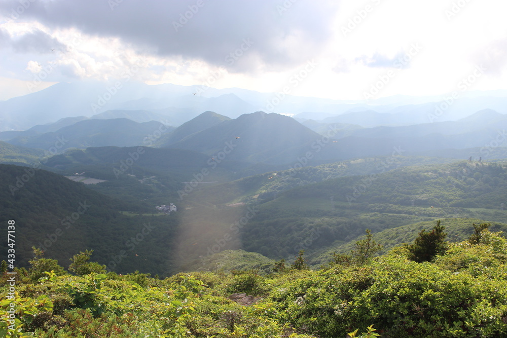 福島県の箕輪山から鬼面山への登山