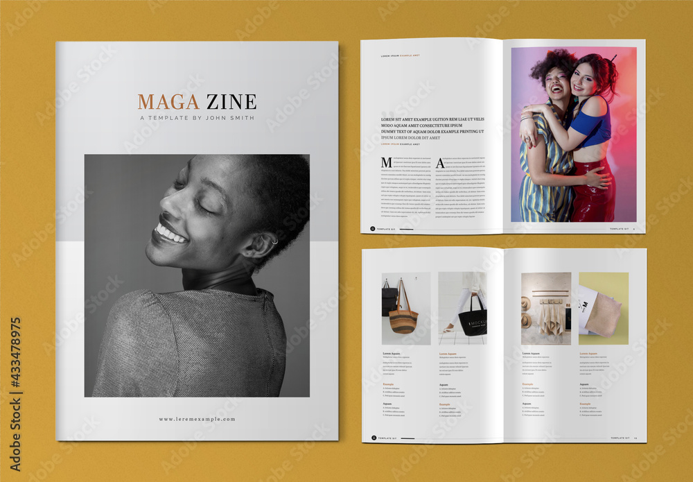 Fashion Magazine Layout Stock Template | Adobe Stock