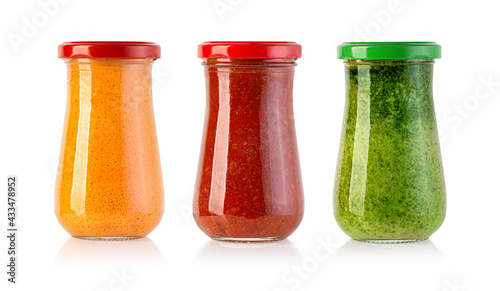  barbecue sauces in glass jar