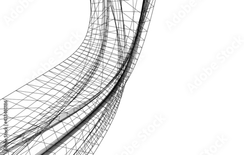 abstract geometry on white background 