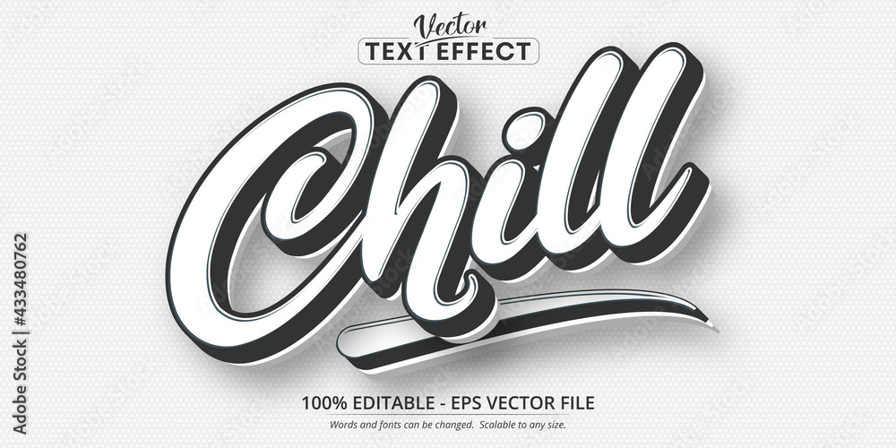 Chill text, minimalistic style editable text effect