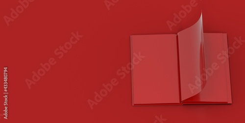 Mock up of a floating book ...