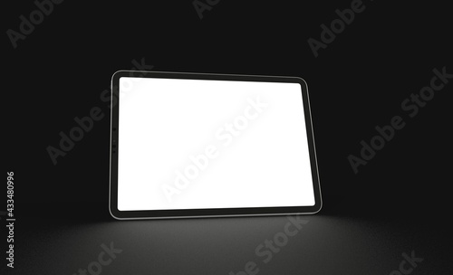 Tablet 3d computer with blank screen illustration