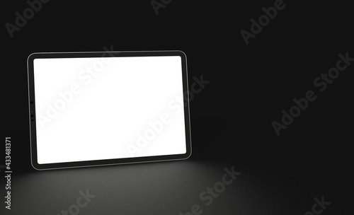 Tablet 3d computer with blank screen illustration