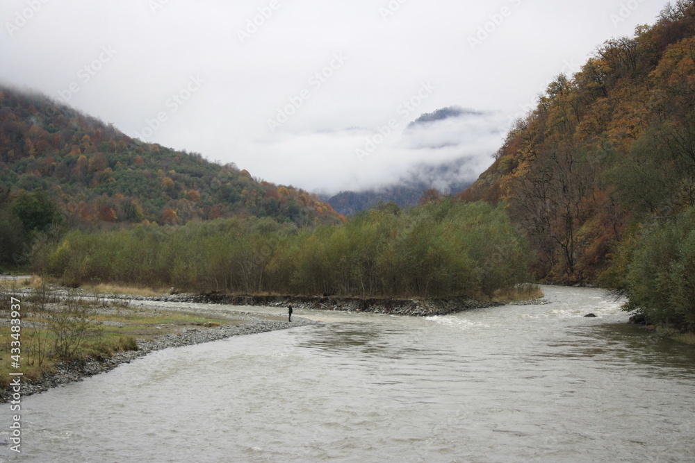 river in the mountains