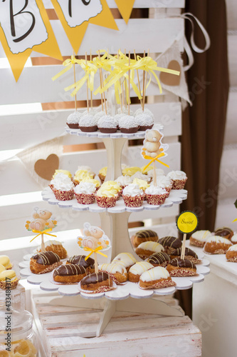 Wallpaper Mural Candy bar at the bithday party. Rustic party. Torontodigital.ca