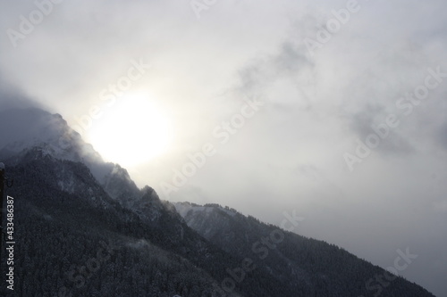 clouds over the mountains