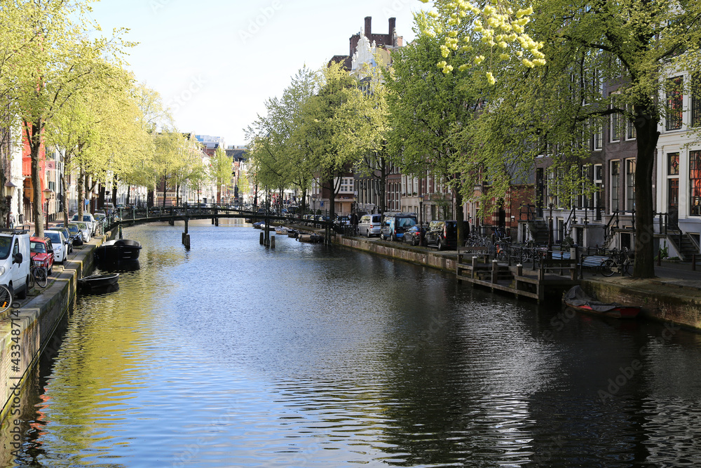 One of the traditional channels of the city of Amsterdam