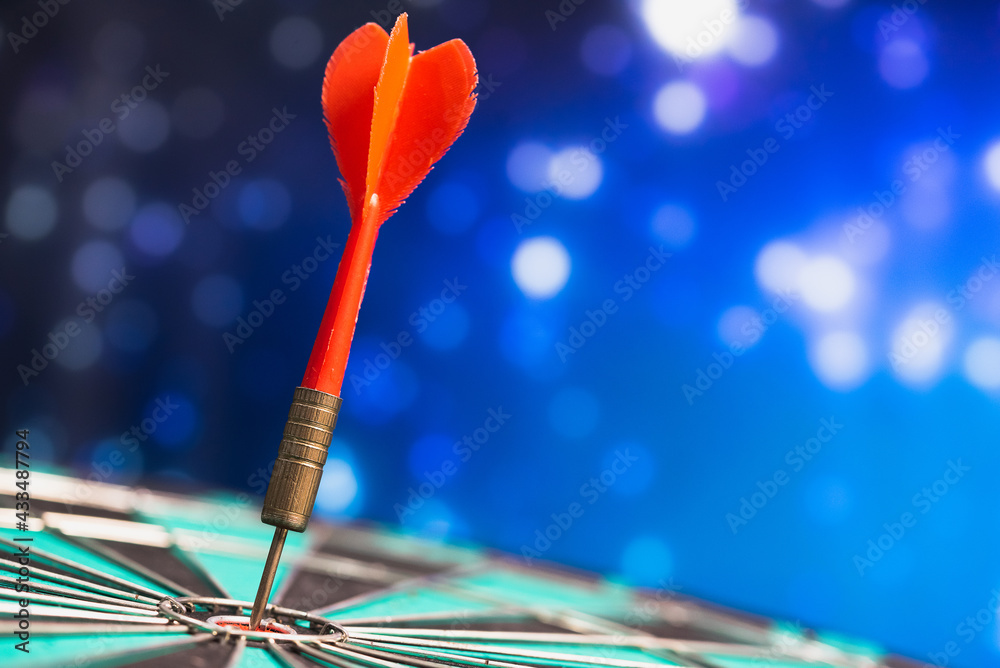 Bullseye is a target of business. Dart is an opportunity and Dartboard is the target and goal. So both of that represent a challenge in business marketing as concept.	
