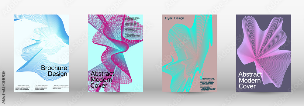 Modern abstract background. Modern design template. A set of modern abstract covers.