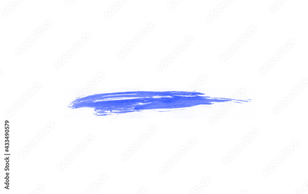 Blue smear isolated brush for painting Blue smear isolated brush for painting