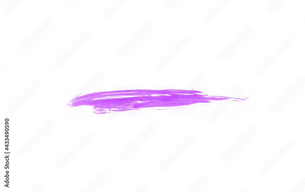 Purple smear isolated brush for painting