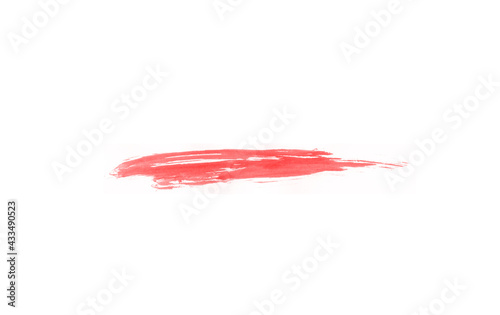 Red smear isolated brush for painting
