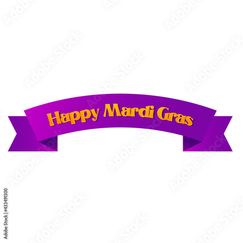 Notice happy mardi grass venice festival icon- Vector