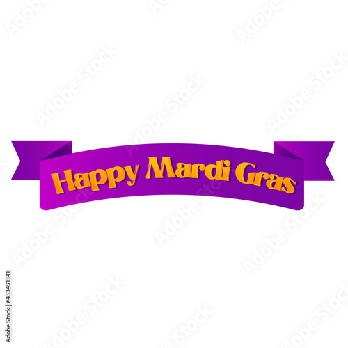 Notice happy mardi grass venice festival icon- Vector