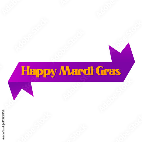 Notice happy mardi grass venice festival icon- Vector