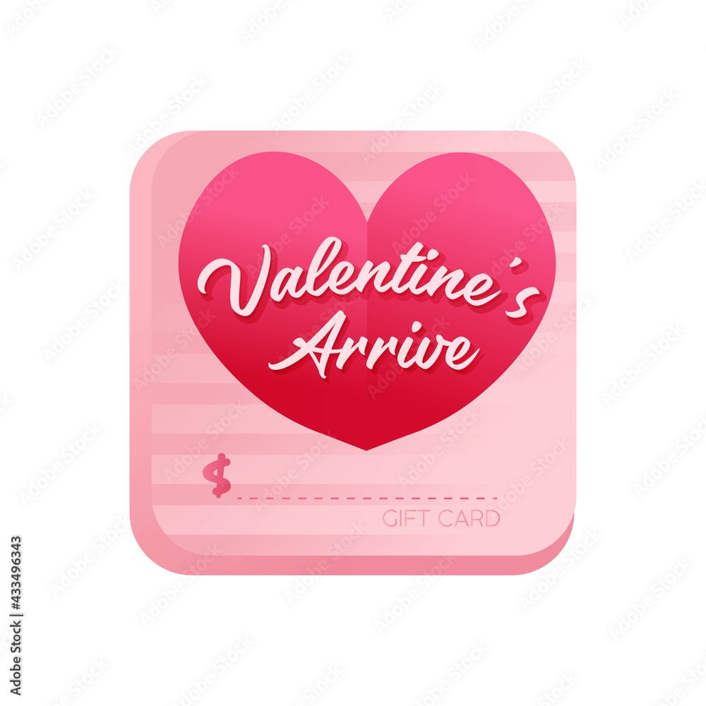 Isolated saint valentines day card love pink present icon- Vector