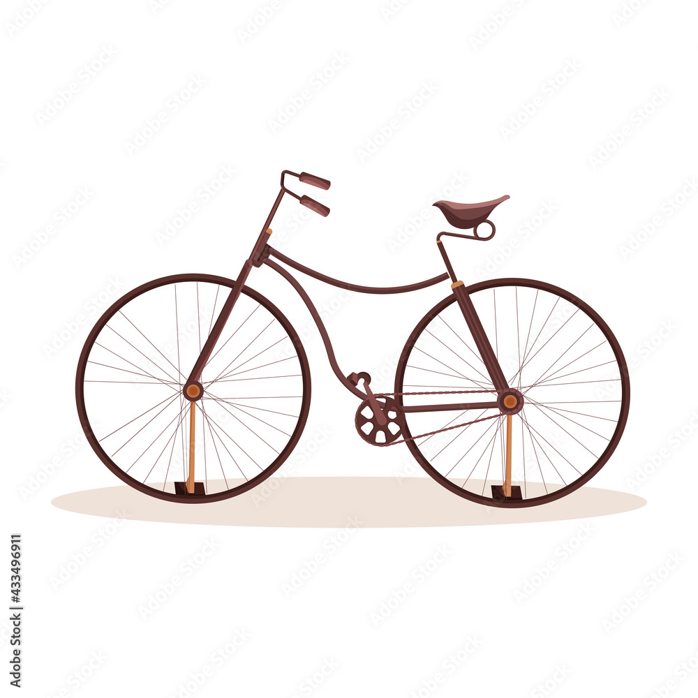 Fototapeta premium Isolated bicycle common transportation lifestyle ride icon- Vector