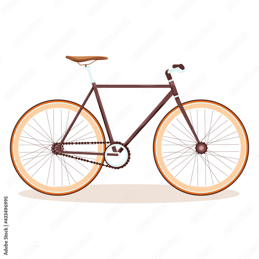 Isolated bicycle original transportation lifestyle ride icon- Vector