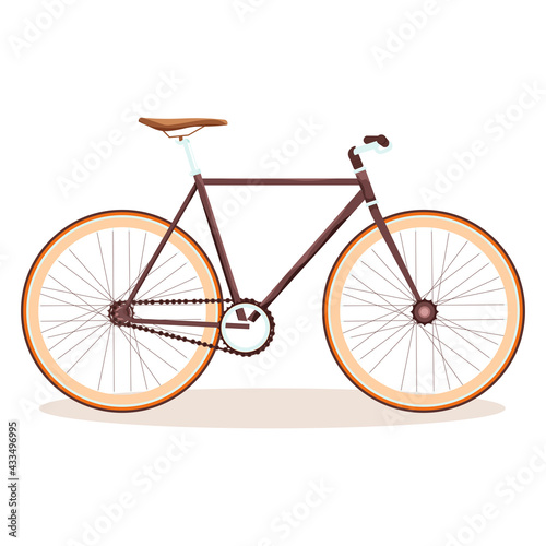 Isolated bicycle original transportation lifestyle ride icon- Vector